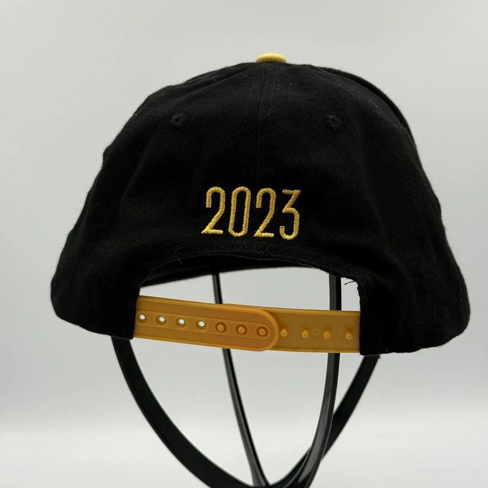 WWE‎ WrestleMania Goes Hollywood 2023 Snapback Hat Mens Adjustable Black Gold